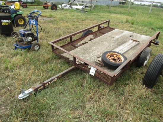 267. 5 FT. X 8 FT. TWO WHEEL UTILITY TRAILER WITH MESH DECK, NO TITLE