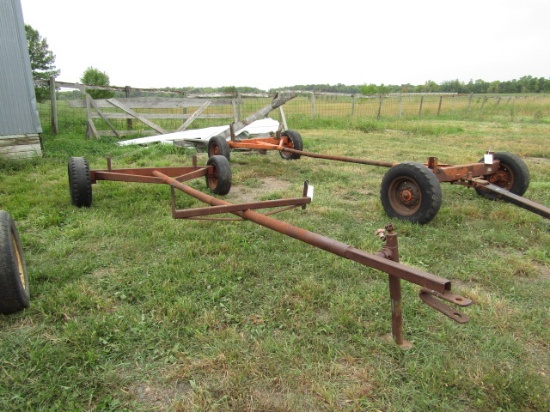 274. SINGLE AXLE TRAILER, GOOD FOR IRRIGATION PIPE OR SIMILAR ITEMS