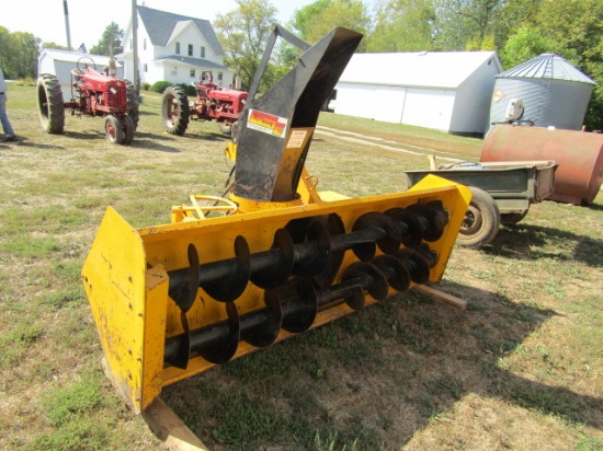 364. NICE ERSKINE 8 FT. 3 POINT DOUBLE AUGER SNOWBLOWER, HYDRAULIC SPOUT