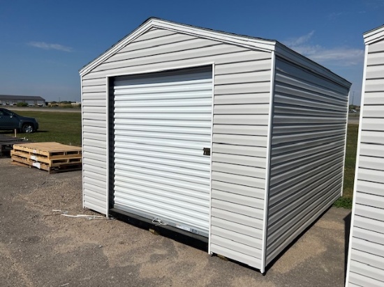 26. 10’ x 12’ Storage Shed With 6’ Rollup Door