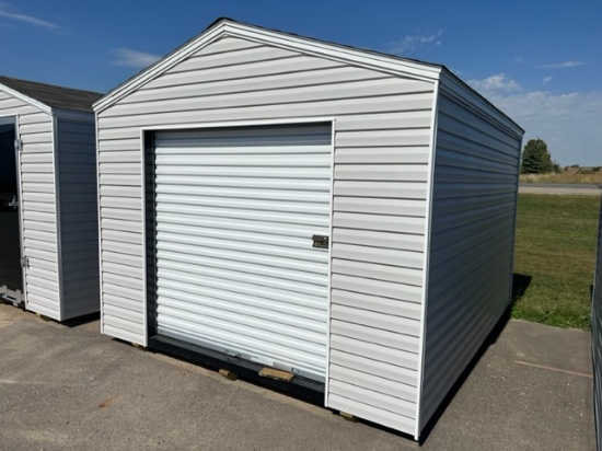 28. 10’ x 12’ Storage Shed With 6’ Rollup Door