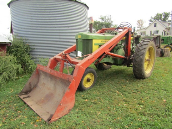 # 958. 1957 John Deere 620, Gas, NF, Roll-O-Matic, Power Steering, 3pt, 13.