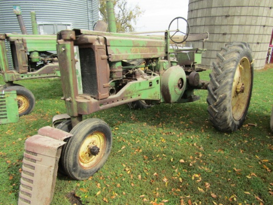 # 972. John Deere A, Gas, NF, Roll-O-Matic, 12.4-38 Rear Tires, SN: 612117,