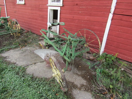 # 980. 1 Botton John Deere Sulky Plow on Steel Wheels