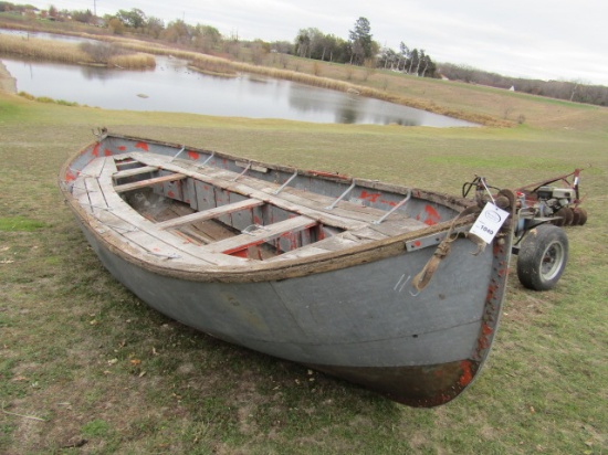 1040. 1941 WELLIN 22 FT. GALVANIZED LIFE BOAT BELIEVED TO BE FROM FREIGHTER