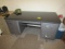 1035. METAL OFFICE DESK AND 2 DRAWER FILE CABINET