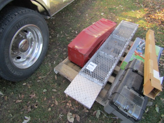 990. PAIR OF 6 FT. ALUMINUM MESH ATV RAMPS, CAR RAMPS,