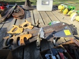 1006. JD CLOCK, HAND AND MITER SAWS, LARIATS