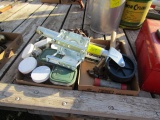 1017. TRAILER JACK, LOG CHAIN, LYNCH PINS, HAMMERS, SOCKETS