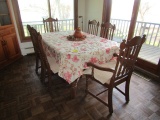 1036. NICE OLDER OAK DINETTE SET WITH 2 CAPTAINS AND 4 SIDE CHAIRS