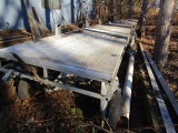 963. APPROX. 28 FT. OF ALUMINUM FRAME DOCK SECTIONS ON WHEELS
