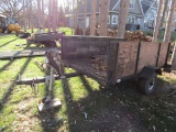 975. 2 WHEEL UTILITY TRAILER WITH WOODEN SIDES, 57 INCH X 8FT. YOUR BID PLU