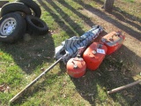 981. (3) FUEL CANS & PATIO UMBRELLA