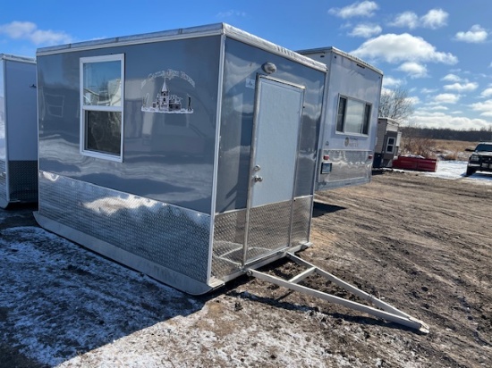 6’ x 10’ Little Skidder Fish House, Alum Skids, 6 Holes, Hole Lights, Spear Hole, Rubber Floor,,