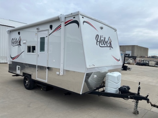 277. 2025 8’x17 Hobo II RV on Single Axle Frame, Dinette, Front Bed, Bunk, AC, Forced Air Furnace,
