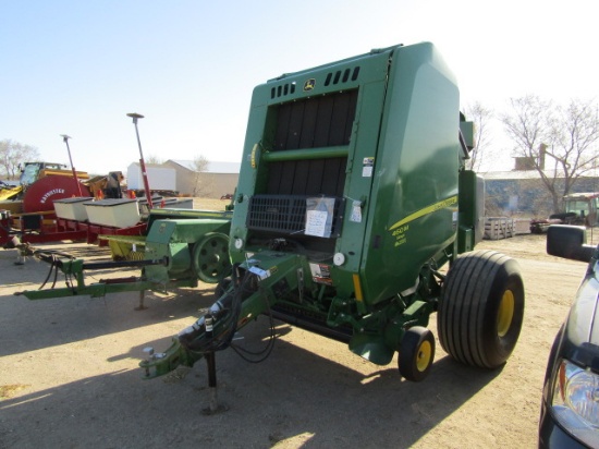 1555. 218-263. JOHN DEERE 460-M SILAGE NET WRAP / TWINE TIE ROUND BALER, MO