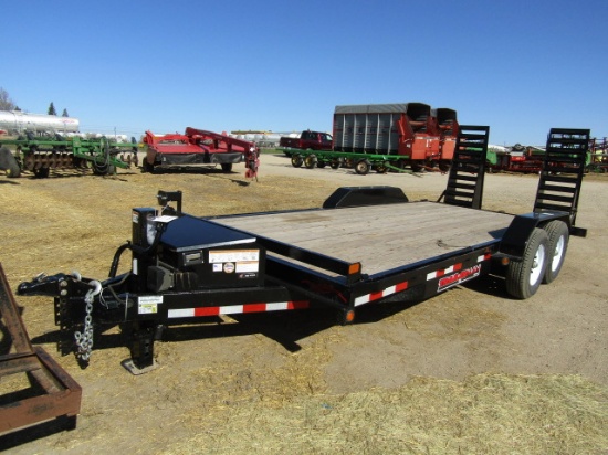 1592. 249-392. 2121 TRAILERMAN 18 FT. TANDEM AXLE PULL TYPE UTILITY TRAILER