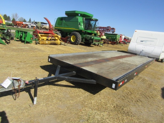 1597. 398-926, 95 SHOP BUILT 8 FT. X 19 FT. TANDEM AXLE TRAILER, BEAVER TAI