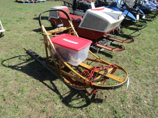 8. DOG SLED WITH WOODEN FRAME AND HARNESS