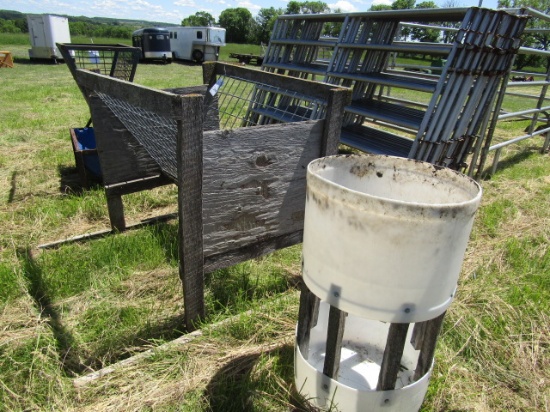 210. SHOP BUILT 48 INCH HAY FEEDER