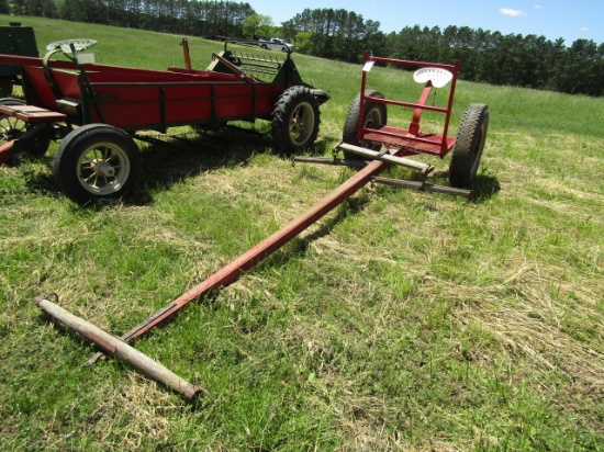 215. NICE SHOP BUILT RUBBER TIRE FORE CART