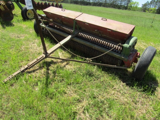 229. BRILLION 8FT. GRASS SEEDEER ON TRANSPORT WHEELS