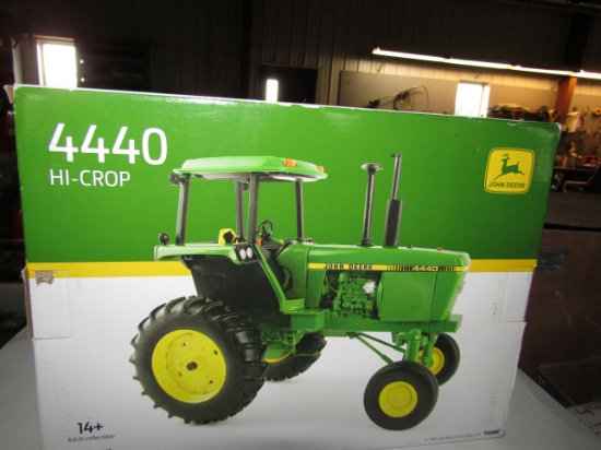 467. 324-1157. ERTL 1/16 TWO CYLINDER CLUB JOHN DEERE 4440 HIGH CROP, NIB, TAX