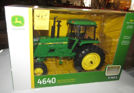 480. 324-1144. 1/16 ERTL COLLECTOR JD 4640, CAB, NIB, TAX