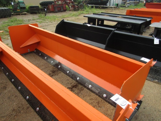 1009. 435-1207. UNUSED SKID LOADER 9.5 FT. SNOW PUSHER, TAX