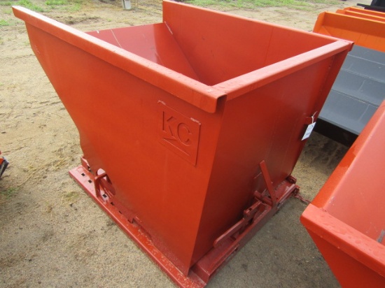 1025. 435-1223. UNUSED 4 YD. +/- FORK SLOTTED DUMPSTER, TAX