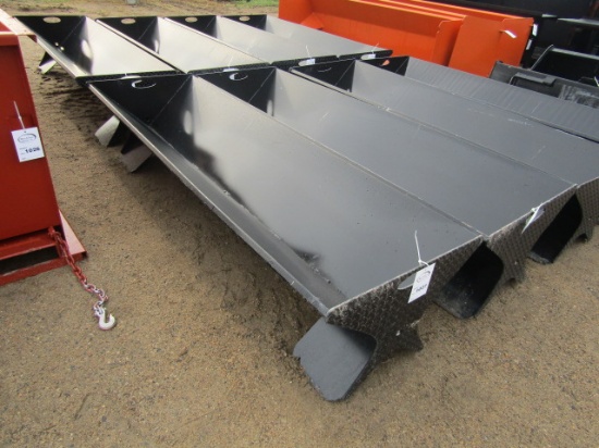 1027. 435-1225. UNUSED 26” X 90” V BOTTOM STEEL FEED BUNK, TAX