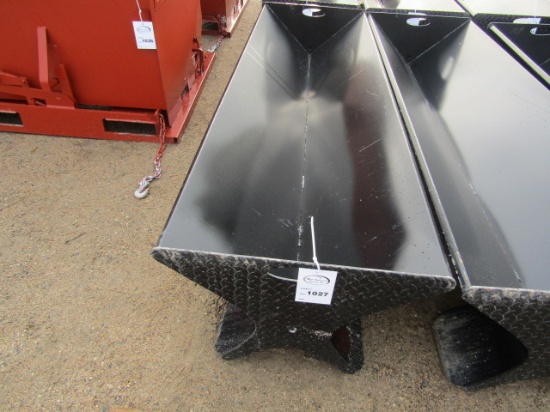 1028. 435-1226. UNUSED 26” X 90” V BOTTOM STEEL FEED BUNK, TAX