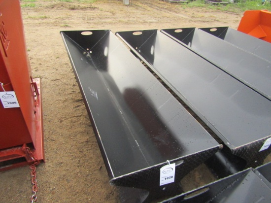 1030. 435-1228. UNUSED 26” X 90” V BOTTOM STEEL FEED BUNK, TAX