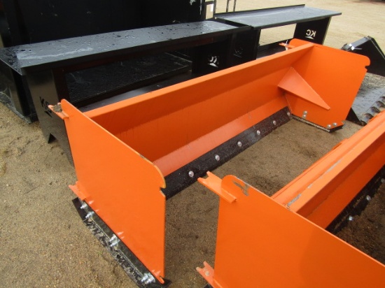 1037. 435-1235.UNUSED 92 INCH SKID LOADER SNOW PUSHER,TAX