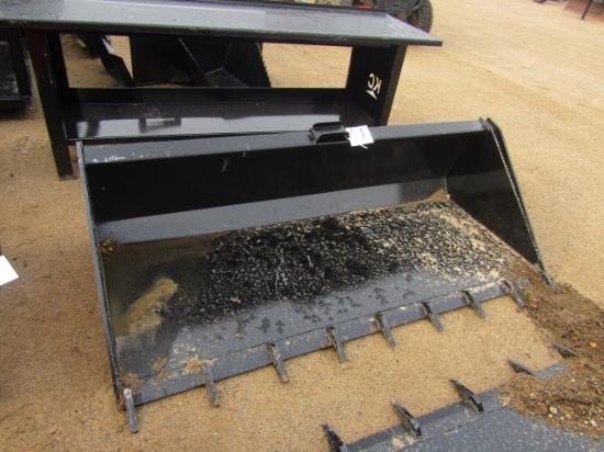 1039. 435-1237. UNUSED 78” SKID LOADER BUCHER WITH FROST TEETH, TAX