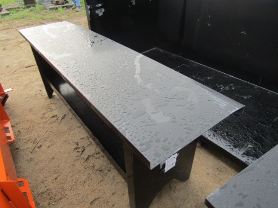 1041. 435-1239. UNUSED 26” X 90” METAL WORK BENCH, TAX