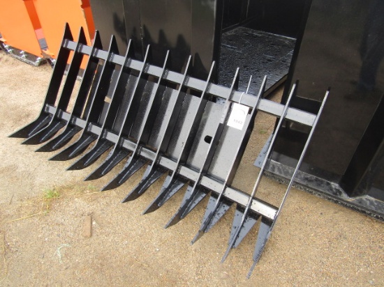 1042. 435-1240. UNUSED 66” SKID LOADER BRUSH RAKE, TAX