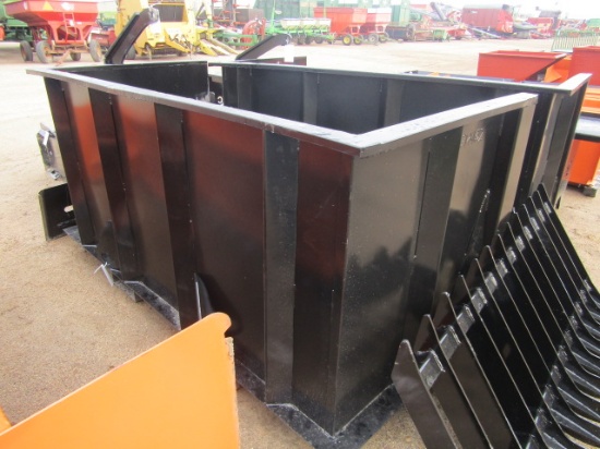 1044. 435-1242. UNUSED FORK SLOTTED 45” X 89.5” 3 SIDED TRASH BIN, TAX