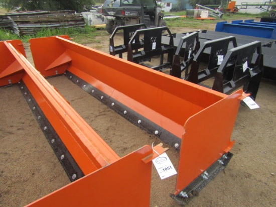1050. 435-1248. UNUSED SKID LOADER 140” SNOW PUSHER, TAX