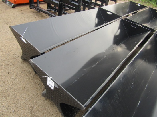 1059. 435-1256. UNUSED, 26” X 91” V BOTTOM STEEL FEED BUNK, TAX
