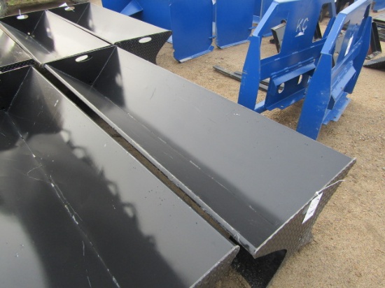 1063. 435-1260. UNUSED 26” X 91” V BOTTOM STEEL FEED BUNK, TAX