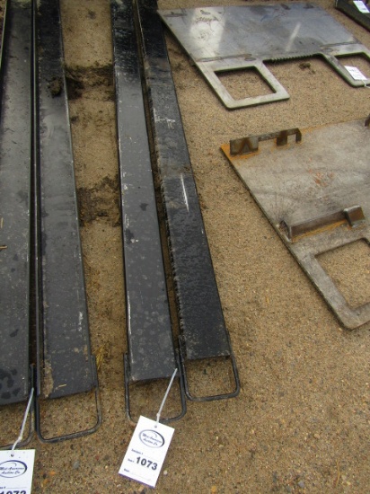 1072. 435-1269. UNUSED 7FT. PALLET FORK EXTENSIONS, TAX