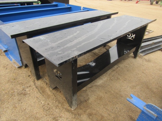 1074. 435-1271. UNUSED 26” X 90” METAL WORK BENCH, TAX
