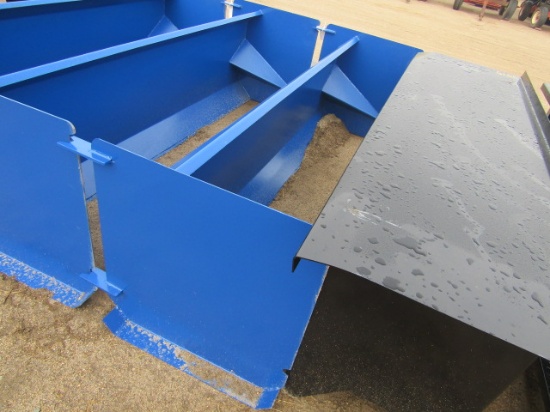 1084. 435-1281. UNUSED 92” SKID LOADER SNOW PUSHER, (BLUE) TAX