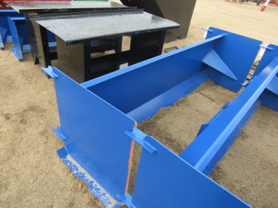 1086. 435-1283. UNUSED 92” SKID LOADER SNOW PUSHER, (BLUE) TAX
