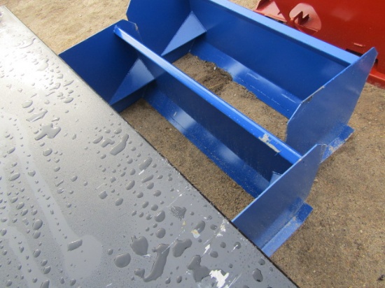 1090. 435-1287. UNUSED 48” SKID LOADER SNOW PUSHER, TAX