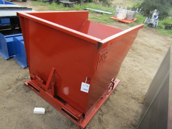 1092. 435-1289. UNUSED FORK SLOTTED 3 YD. DUMPSTER, TAX