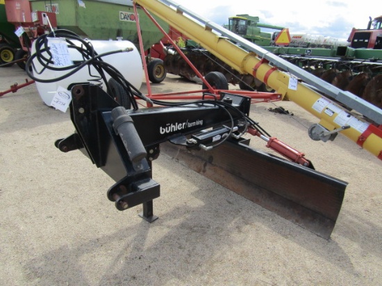 877-A. 394-1020. FARM KING BUEHLER HD 8 FT. 3 POINT HYDRAULIC AND ANGLE BLADE, TAX