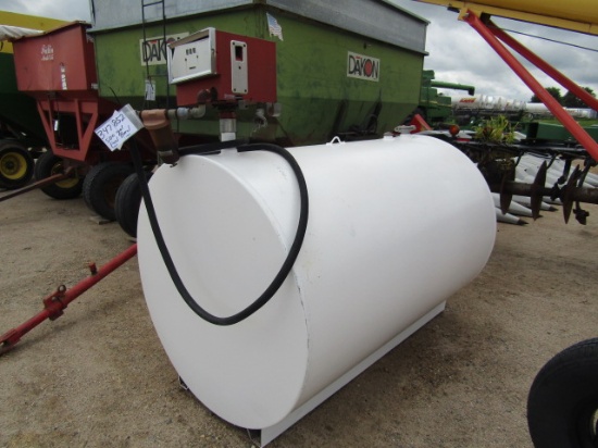 877. 347-852. 500 GALLON FUEL BARREL WITH ELECTRIC METER PUMP, TAX