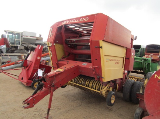 899. 269-654. NEW HOLLAND 853 TWINE TIE ROUND BALER, TAX / SIGN ST3